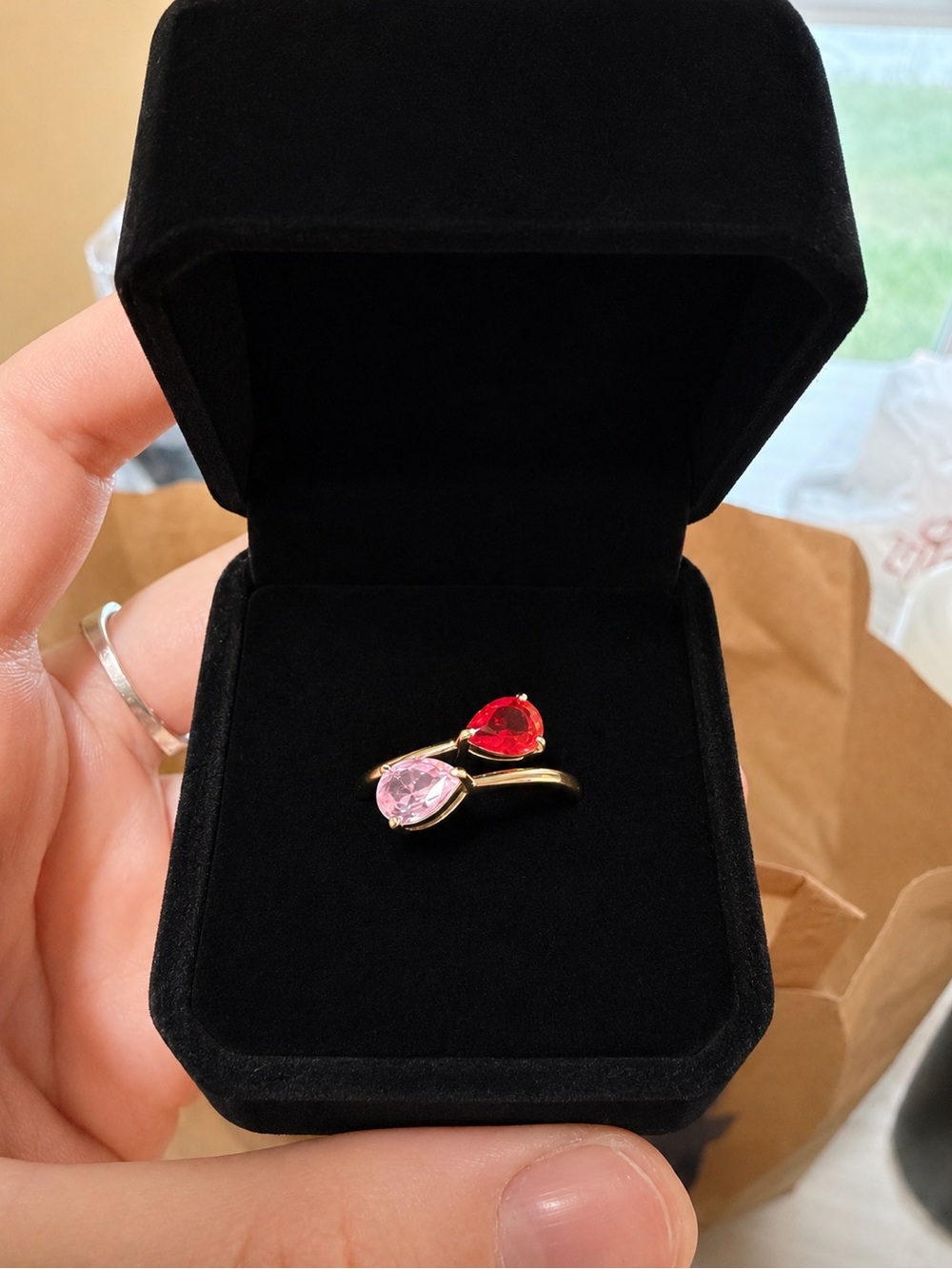 Sterling silver birthstone ring July and October size 8